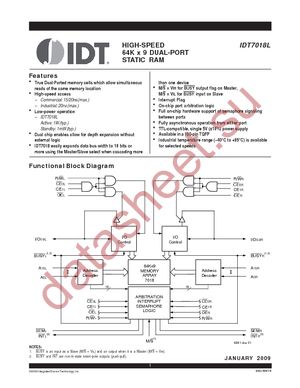 IDT7018L20PFI datasheet  